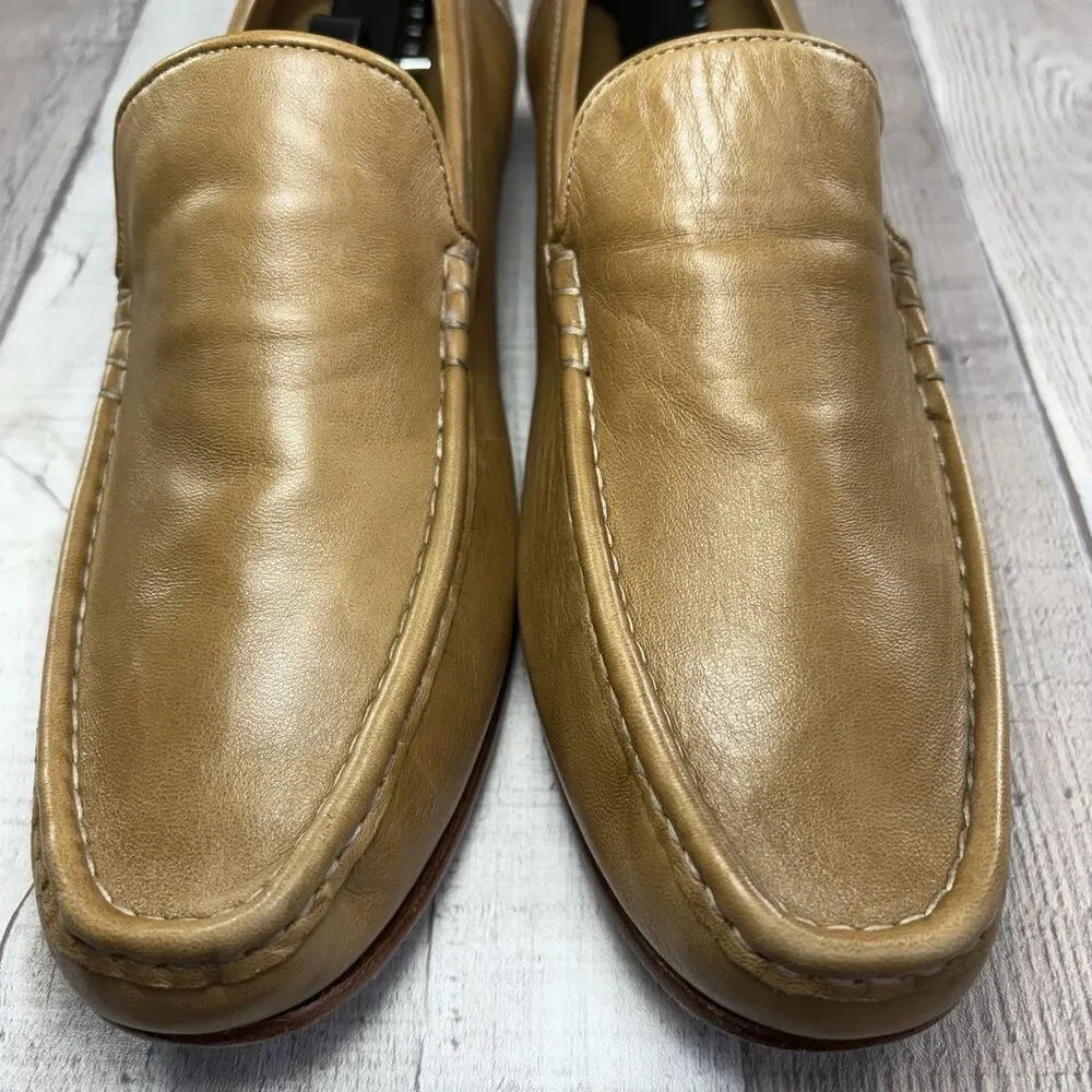 Cole Haan Venetian Men's Size 9.5 Slip On Loafers Leather Moc Shoes Light Brown